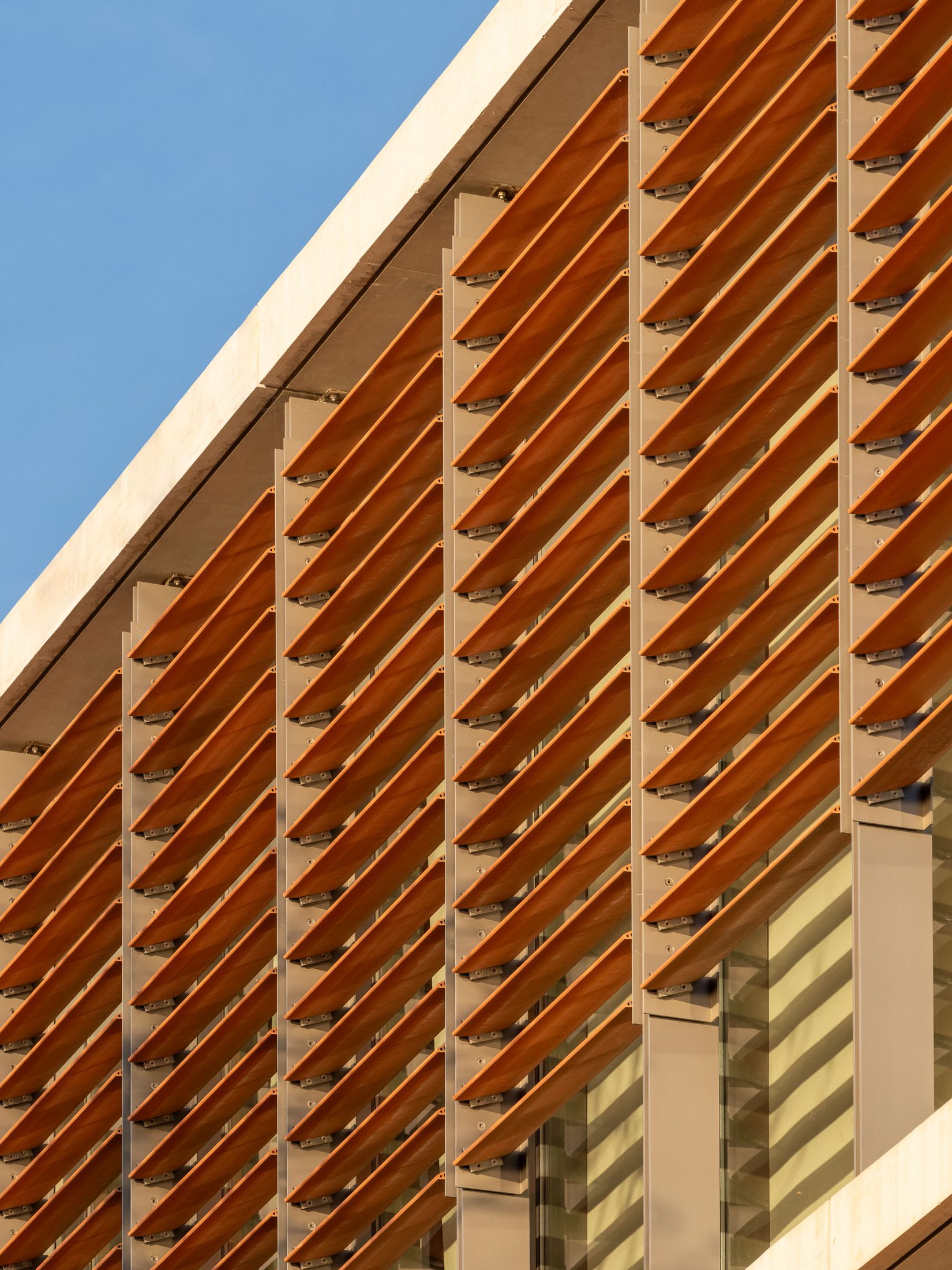 NOAA Southwest Fisheries Science Center, louver screen from below