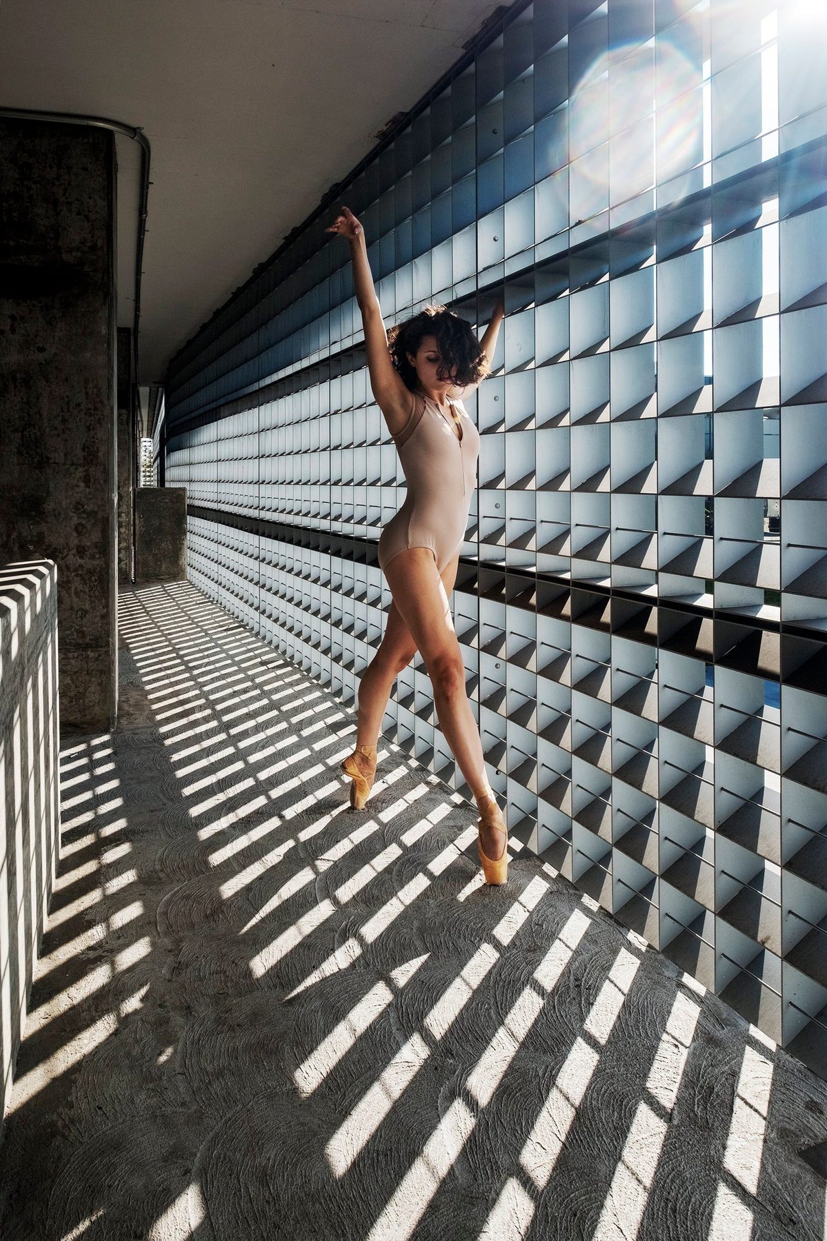 Cameras and Dancers, Santa Monica City College, Santa Monica, CA, portrait in architecture