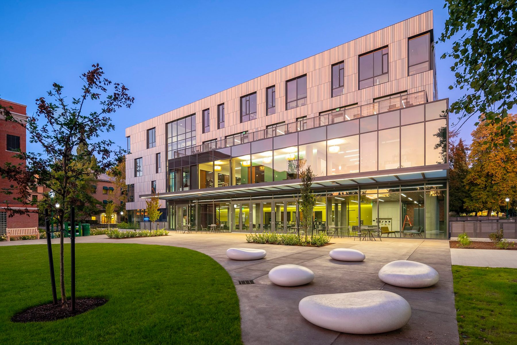 Tykeson Hall, Office 52 Architecture, Eugene, OR, architectural exterior